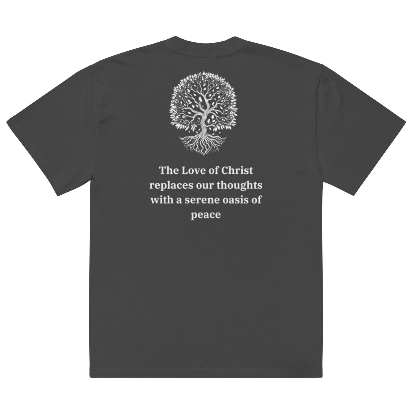 Oversized faded t-shirt(Philippians 4:7)