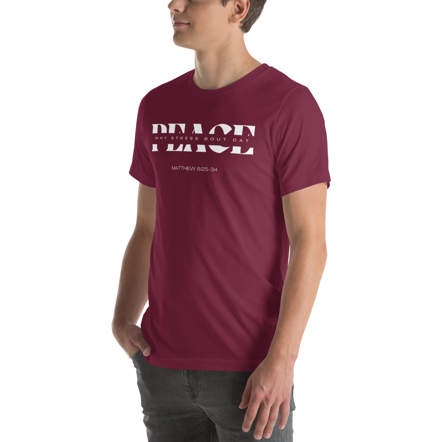 PEACE Unisex t-shirt (MATTHEW 6:25-34)