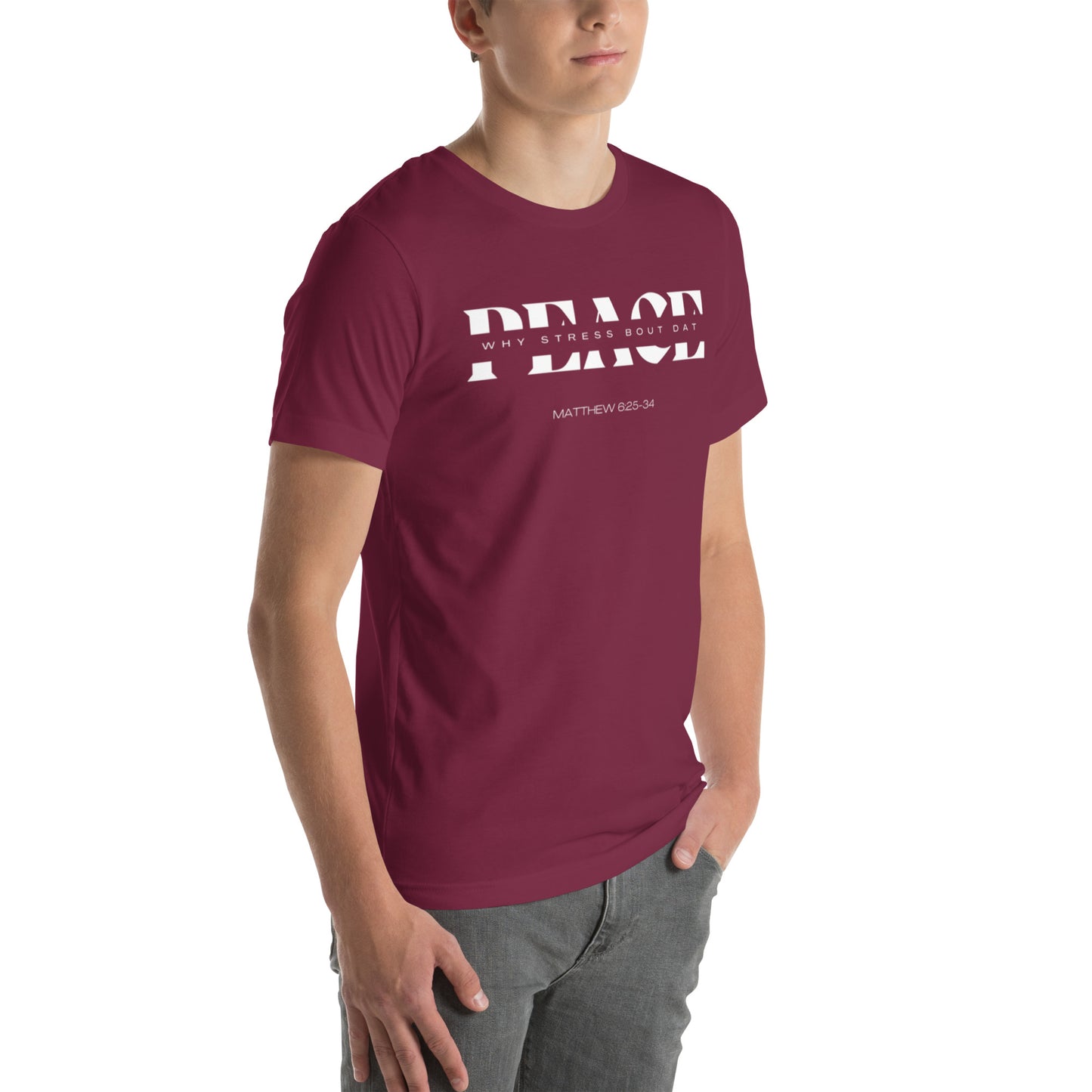 PEACE Unisex t-shirt (MATTHEW 6:25-34)