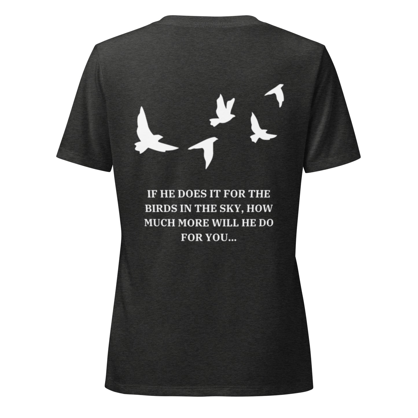 Women’s relaxed (Peace) v-neck t-shirt (MATTHEW 6:25-34)