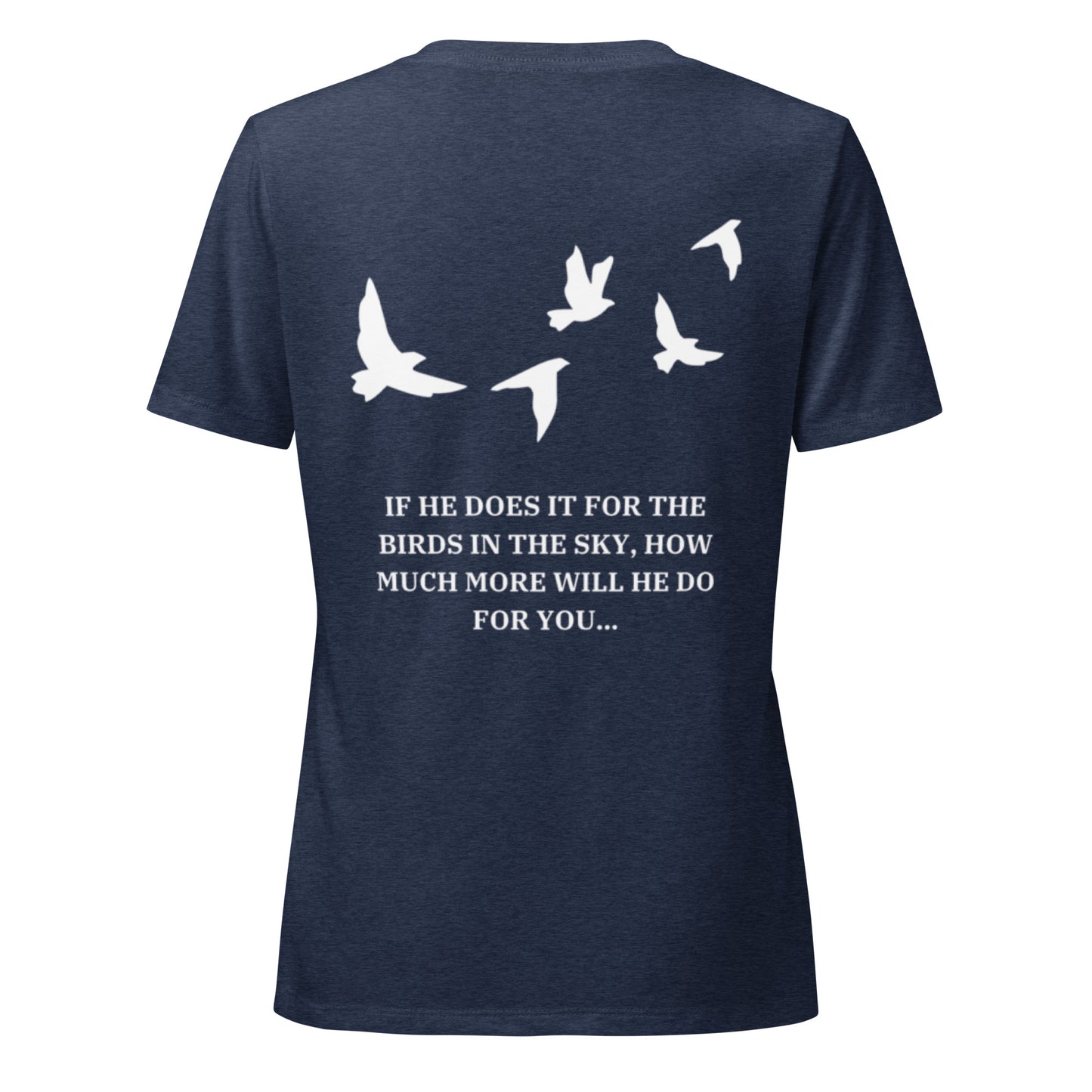 Women’s relaxed (Peace) v-neck t-shirt (MATTHEW 6:25-34)